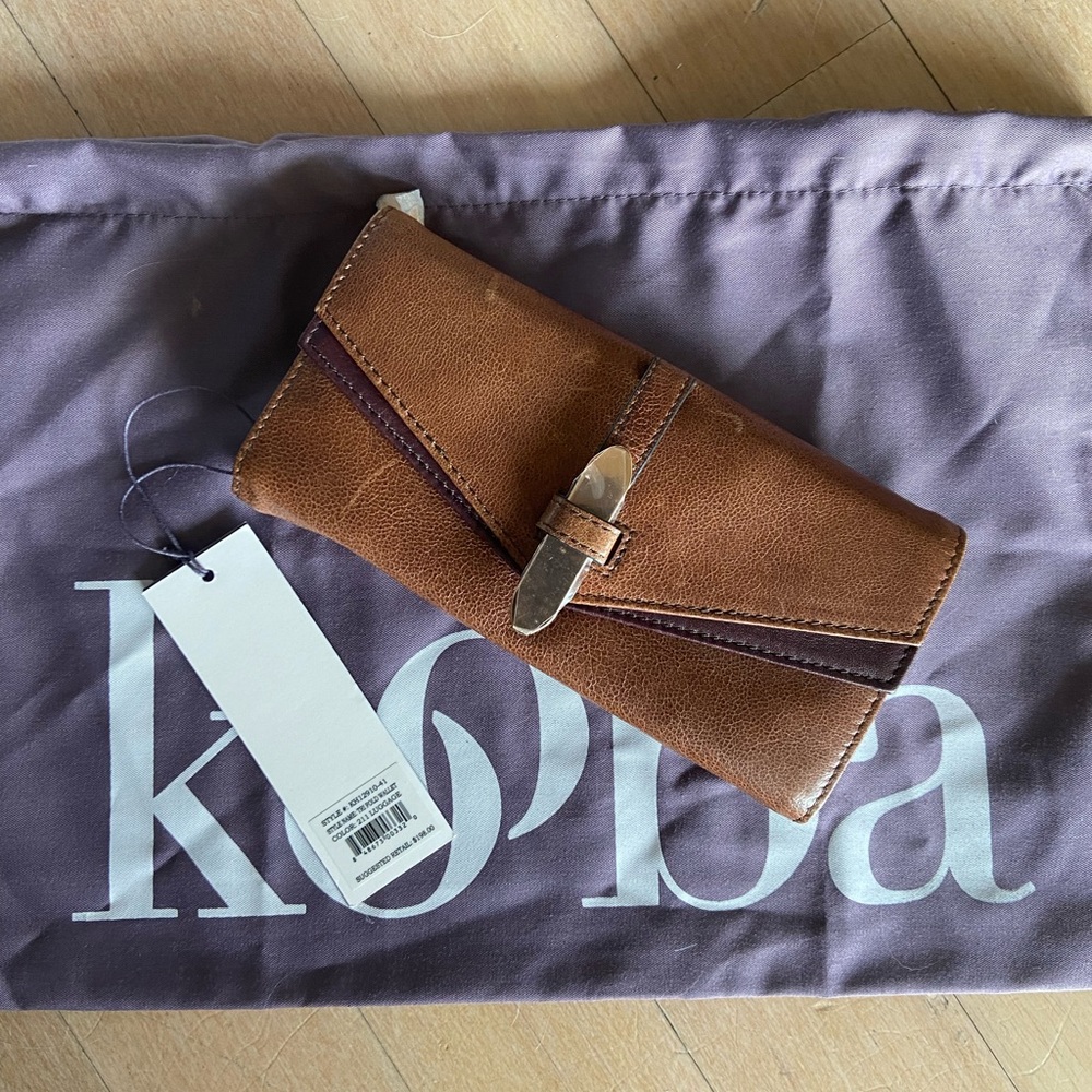 KOOBA - BROWN TRI FOLD WALLET - NEW WITH TAGS